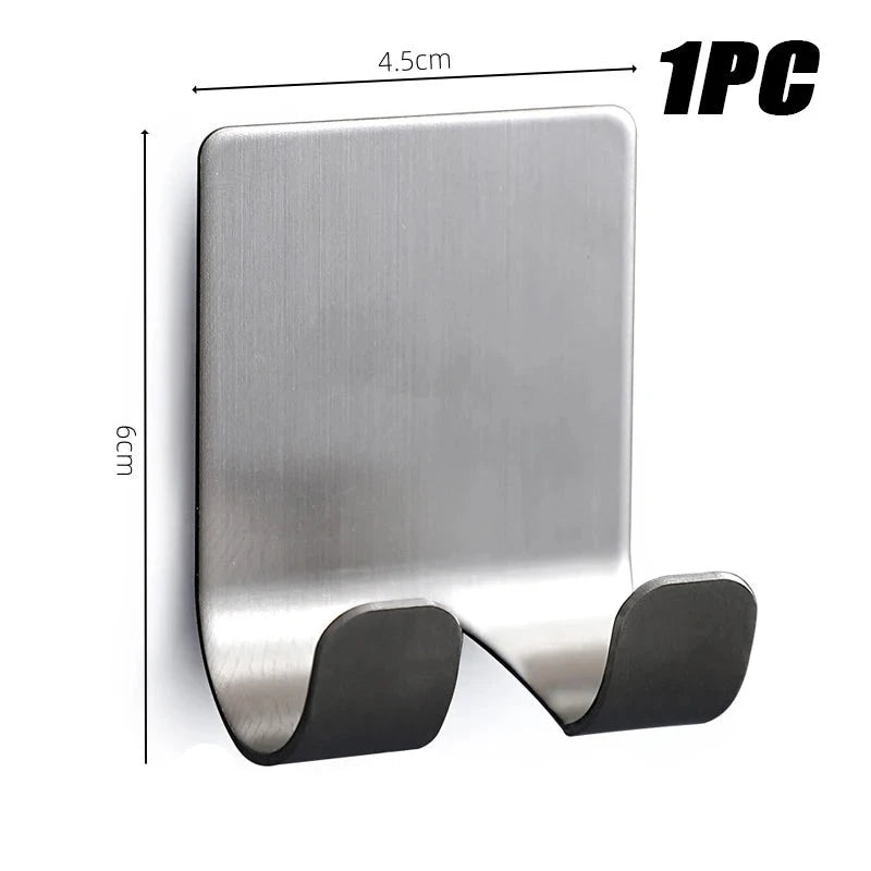 1-15PCS No-Punch Razor Holder Adhesive Razor Storage Hook Bathroom Razor Waterproof Wall Hook Bathroom Shelf Razor Holder Design & Casa Sliver 1PC