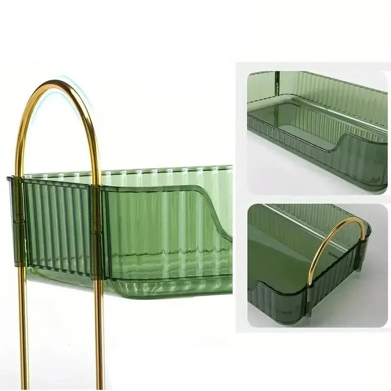 1 PCs Sotrage Shelf Stylish Desk Organizer with Rack, Holder, and Display Shelf for Skincare, Perfume, and Dresser Items Design & Casa