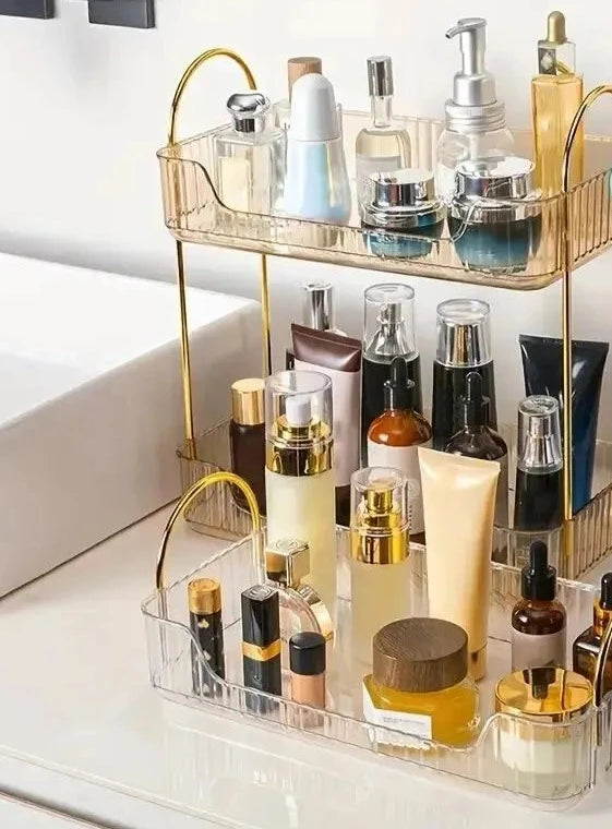 1 PCs Sotrage Shelf Stylish Desk Organizer with Rack, Holder, and Display Shelf for Skincare, Perfume, and Dresser Items Design & Casa