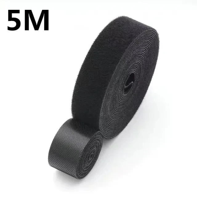 1/5M Cable Organizer Cable Management Wire Winder Tape Earphone Mouse Cord Management Ties Protector For iPhone Xiaomi Samsung Design & Casa Black-5m