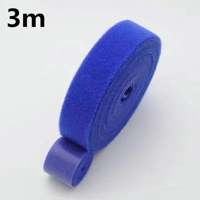 1/5M Cable Organizer Cable Management Wire Winder Tape Earphone Mouse Cord Management Ties Protector For iPhone Xiaomi Samsung Design & Casa Blue-3m