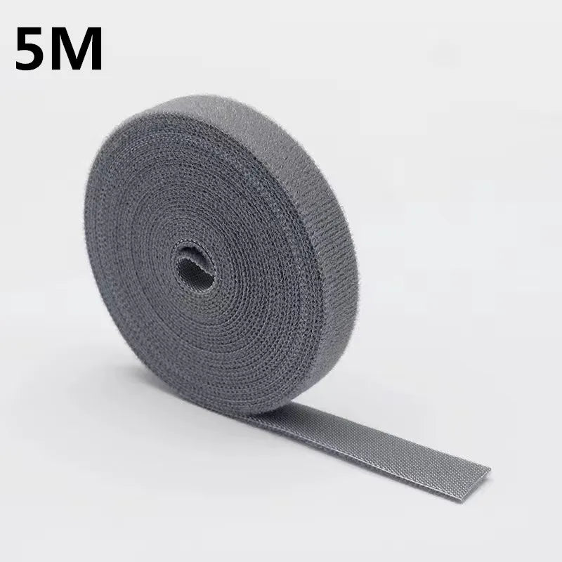 1/5M Cable Organizer Cable Management Wire Winder Tape Earphone Mouse Cord Management Ties Protector For iPhone Xiaomi Samsung Design & Casa Grey-5m