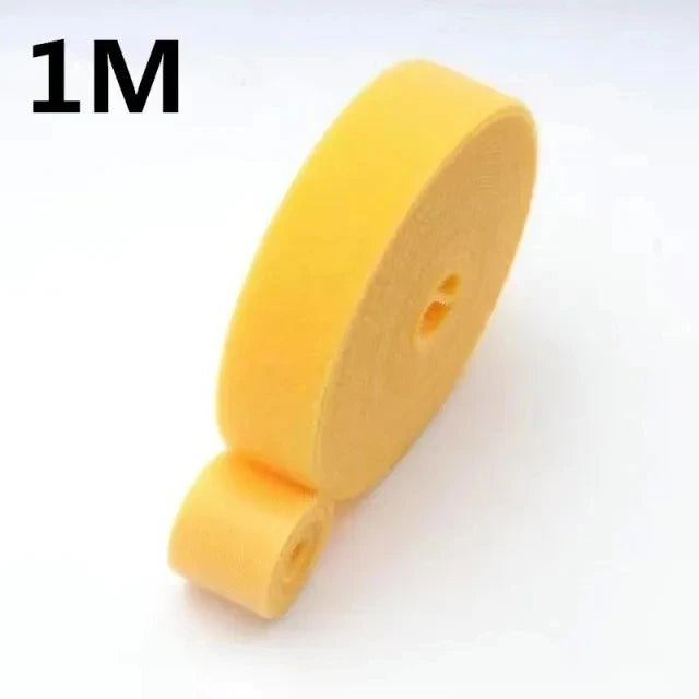 1/5M Cable Organizer Cable Management Wire Winder Tape Earphone Mouse Cord Management Ties Protector For iPhone Xiaomi Samsung Design & Casa Yellow-1M