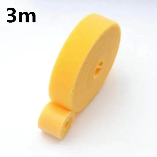 1/5M Cable Organizer Cable Management Wire Winder Tape Earphone Mouse Cord Management Ties Protector For iPhone Xiaomi Samsung Design & Casa Yellow-3m