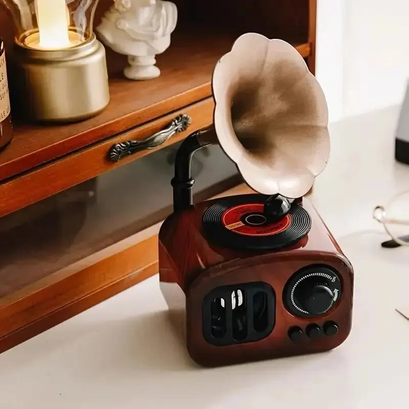 1pc, Music Box, Retro Phonograph Music Box Decoration Ornament Musical Box Table Desk Decoration Valentine's Day Gifts Design & Casa