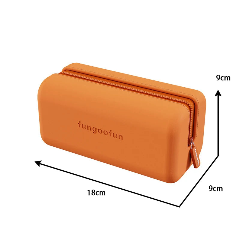 2024 Makeup Bag Large Capacity Waterproof EVA Makeup Organizer Bag Zipper Tote Luggage Pouch for Unisex Handbag Briefcase Design & Casa Orange Gold Bricks