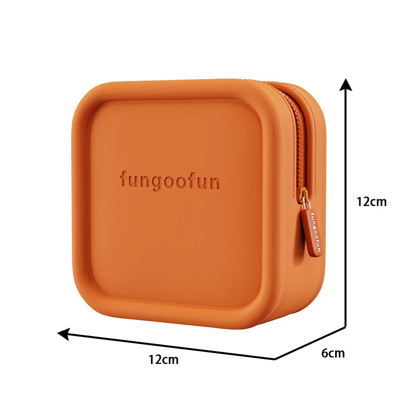 2024 Makeup Bag Large Capacity Waterproof EVA Makeup Organizer Bag Zipper Tote Luggage Pouch for Unisex Handbag Briefcase Design & Casa Orange square