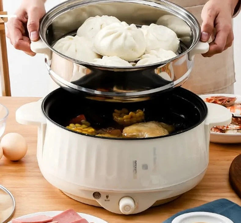 220V Multi Cookers Single/Double Layer Electric Pot 1-2 People Household Non-stick Pan Hot Pot Rice Cooker Cooking Appliances Design & Casa