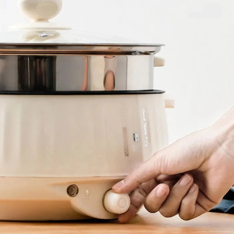 220V Multi Cookers Single/Double Layer Electric Pot 1-2 People Household Non-stick Pan Hot Pot Rice Cooker Cooking Appliances Design & Casa