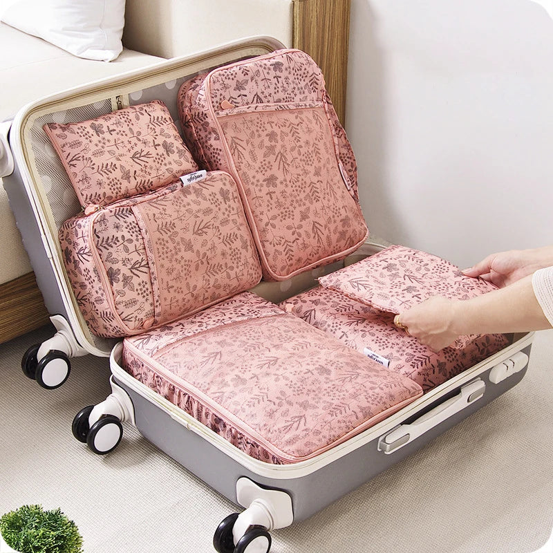 6pcs Travel Storage Organizer Bags Portable Travel Suitcase Organizer Bags For Women Clothes Shoes Makeup Bag Luggage Organizer Design & Casa