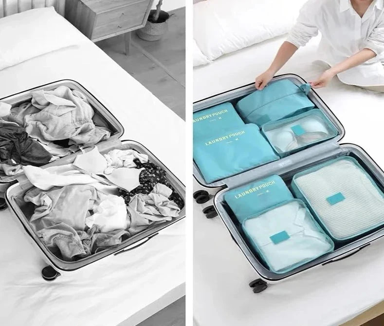 6pcs Travel Storage Organizer Bags Portable Travel Suitcase Organizer Bags For Women Clothes Shoes Makeup Bag Luggage Organizer Design & Casa