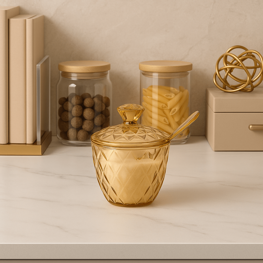 Açucareiro com Colher Glamour 330ml Açucareiro com Colher Glamour 330ml Design & Casa