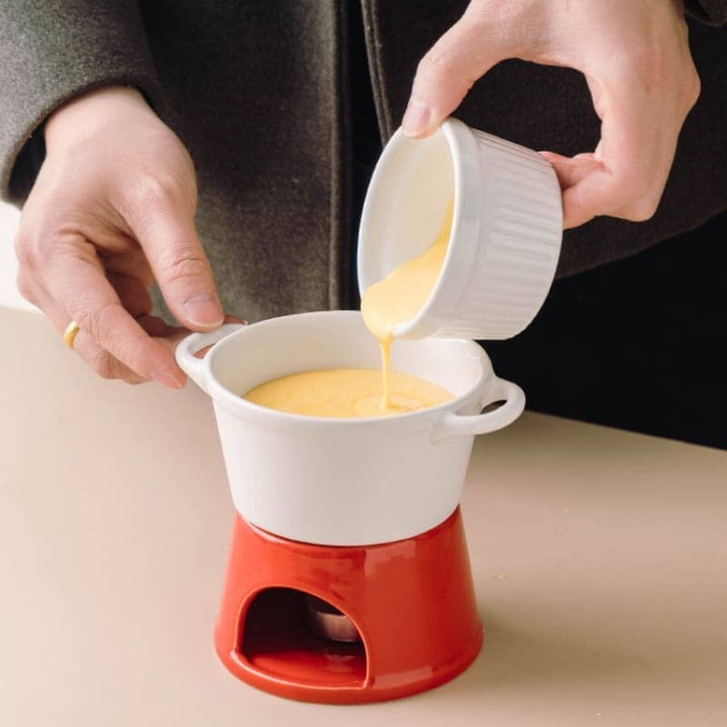 Aparelho de Fondue de Queijo e Chocolate Cerâmica Aparelho de Fondue de Queijo e Chocolate Cerâmica LightHousi