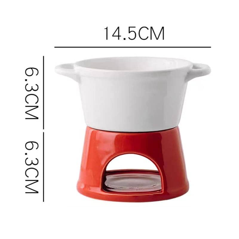 Aparelho de Fondue de Queijo e Chocolate Cerâmica Aparelho de Fondue de Queijo e Chocolate Cerâmica LightHousi