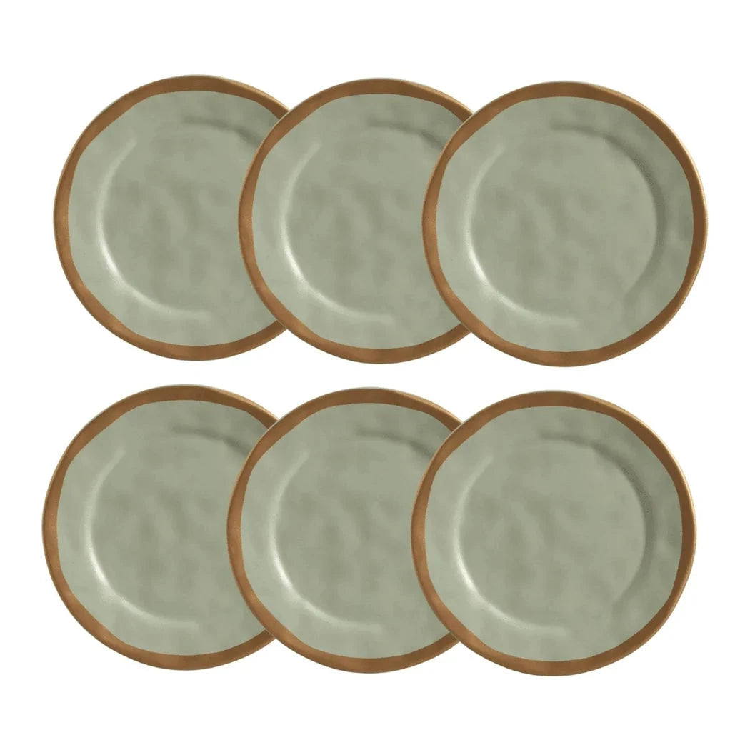 Aparelho de Jantar 24pcs Amassado Bege Cerâmica Coleção Mesa Posta- Aparelho de Jantar Amassado Bege Cerâmica Design & Casa