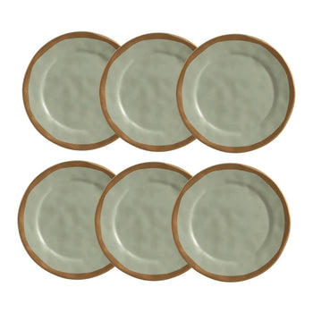 Aparelho de Jantar 24pcs Amassado Bege Cerâmica Coleção Mesa Posta- Aparelho de Jantar Amassado Bege Cerâmica Design & Casa