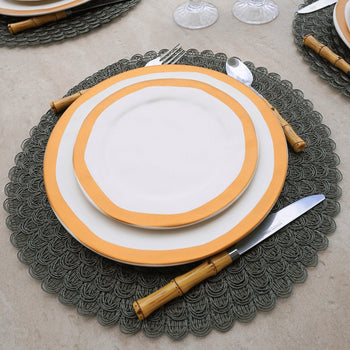 Aparelho de Jantar Amassado Bege Cerâmica Coleção Mesa Posta- Aparelho de Jantar Amassado Bege Cerâmica Design & Casa