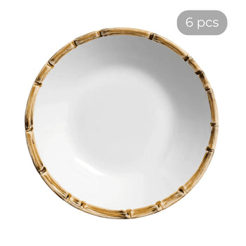 Aparelho de Jantar Elegânte Bambu Cerâmica Coleção Mesa Posta-Aparelho de Jantar Elegânte Bambu Cerâmica Design & Casa