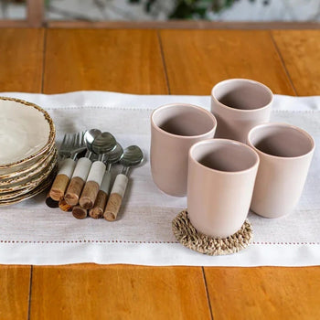 Aparelho de Jantar Vivant em Cerâmica Areia - 16 Unidades Coleção Mesa Posta- Aparelho de Jantar Vivant em Cerâmica Areia - 16 Unidades Design & Casa