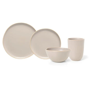 Aparelho de Jantar Vivant em Cerâmica Areia - 16 Unidades Coleção Mesa Posta- Aparelho de Jantar Vivant em Cerâmica Areia - 16 Unidades Design & Casa Aparelho de Jantar com 16 Peças