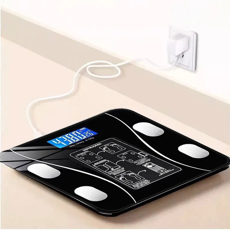Balança Digital Corporal Preta Balança 01 - Balança Digital Corporal Preta Design & Casa