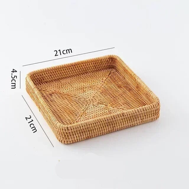 Bandeja Decorativa Para Alimentos de Bamboo Bandeja Decorativa Para Alimentos de Bamboo Design & Casa Quadrada