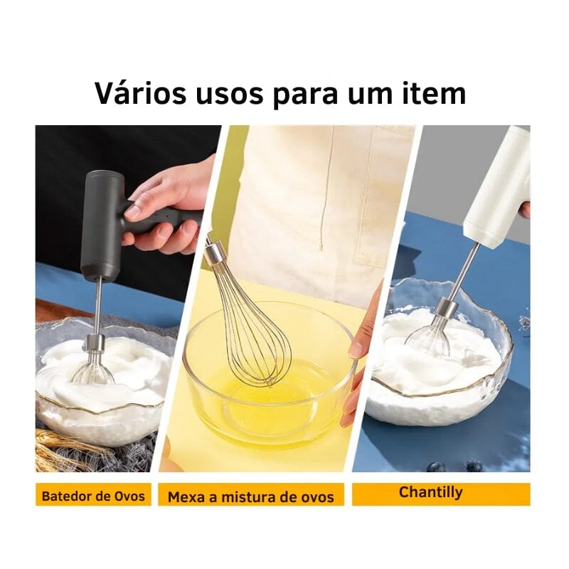 Batedeira Elétrica Portátil Sem Fio Batedeira Elétrica Portátil Sem Fio Design & Casa