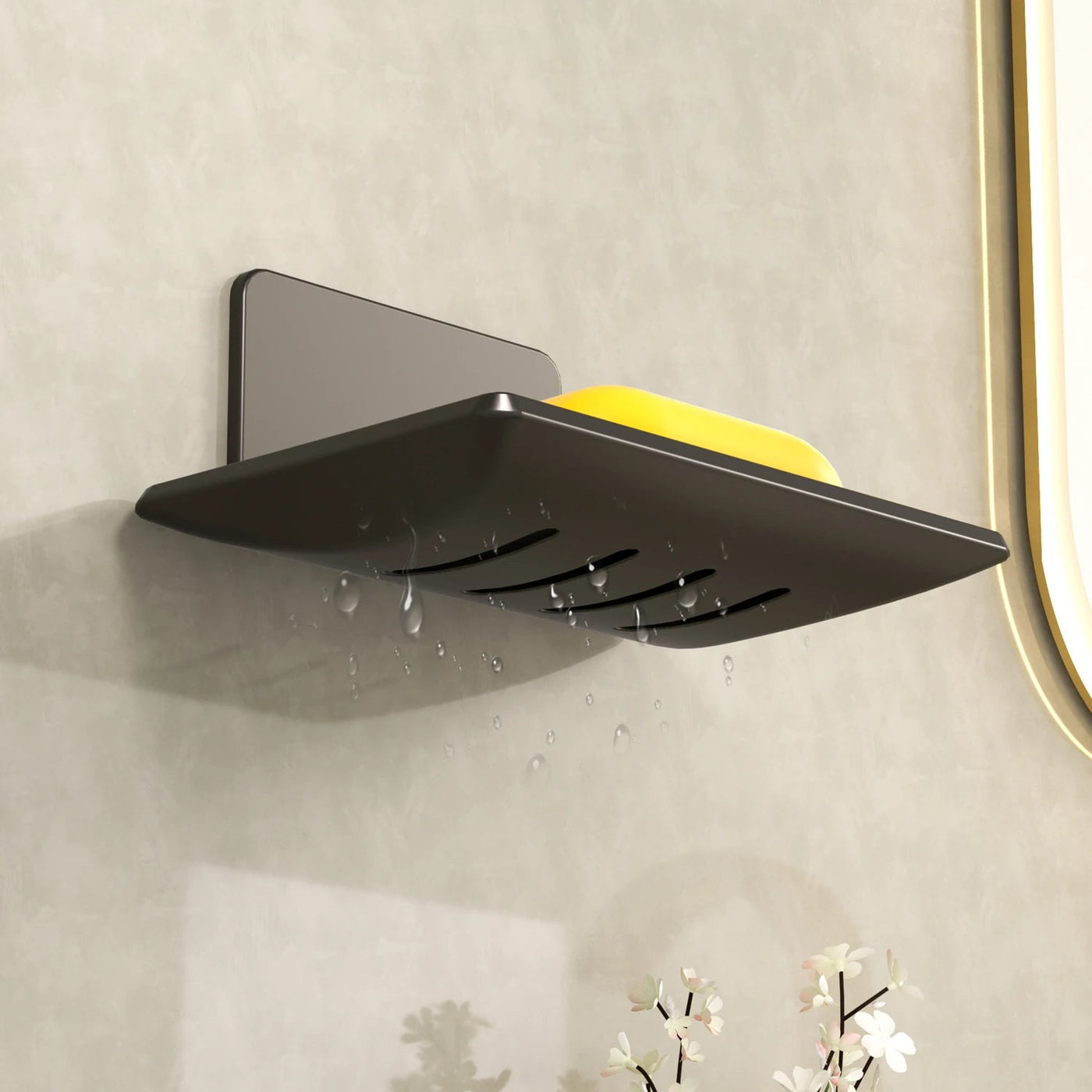 Bathroom Aluminum Alloy Soap Dish Free-Punching Wall Mounted Soap Sponge Holder Organizer Accessories Kitchen Soap Holder Design & Casa