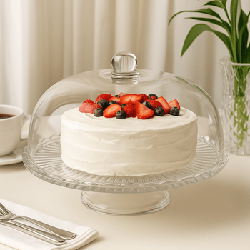 Boleira com Redoma de Vidro 29cm - Wolff Coleção Boleiras-Boleira com Redoma de Vidro 29cm - Wolff Design & Casa