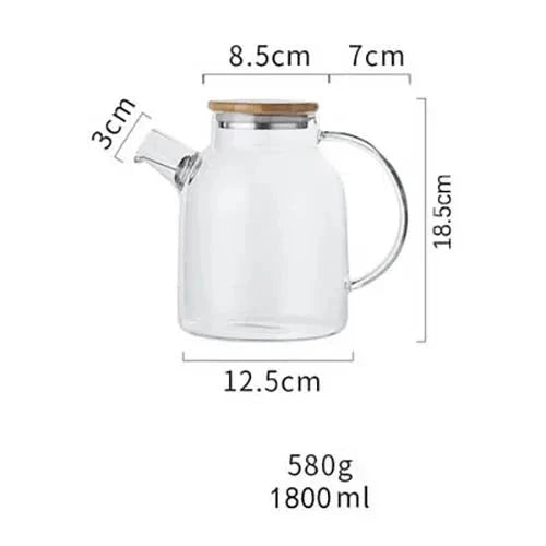 Bule De Vidro Borosilicato Que Vai Ao Fogo 1.8L Bule De Vidro Borosilicato Que Vai Ao Fogo 1.8L LightHousi