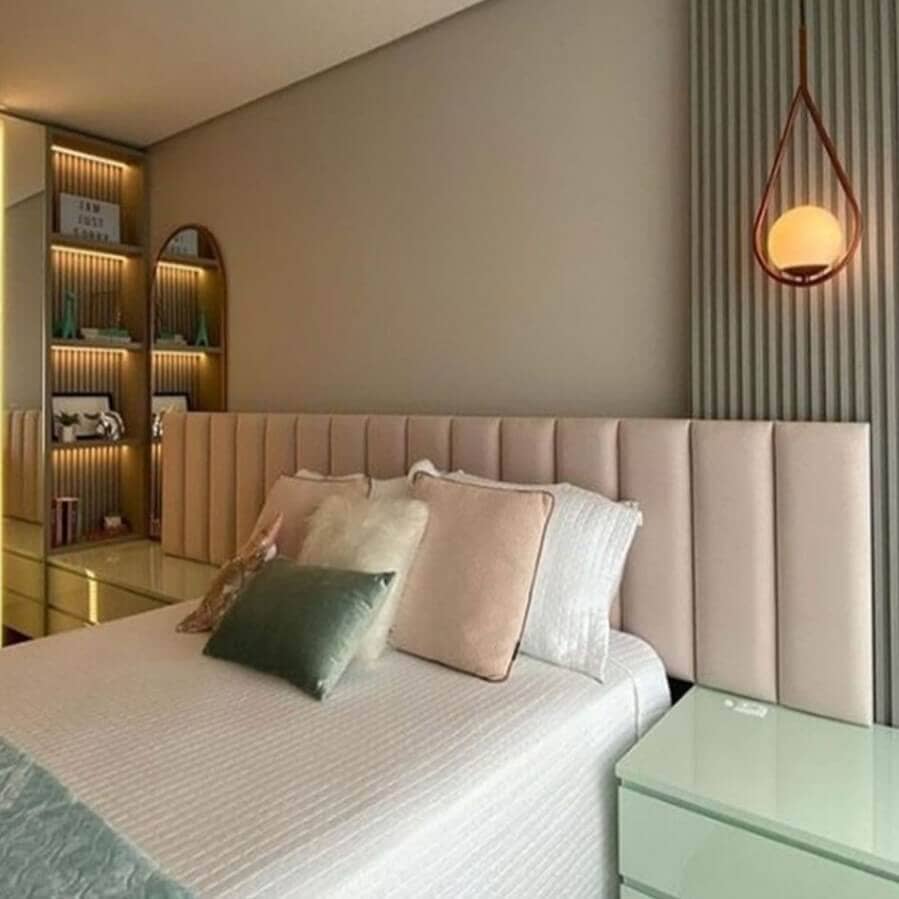 Cabeceira de Cama Casal Modulada Kit Com 7 Unidades Cabeceira de Cama Casal Modulada Kit Com 7 Unidades Design & Casa