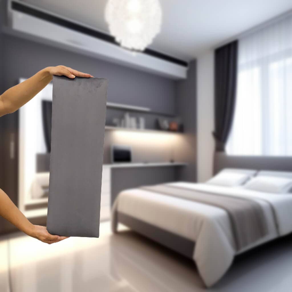 Cabeceira de Cama Casal Modulada Kit Com 7 Unidades Cabeceira de Cama Casal Modulada Kit Com 7 Unidades Design & Casa Chumbo