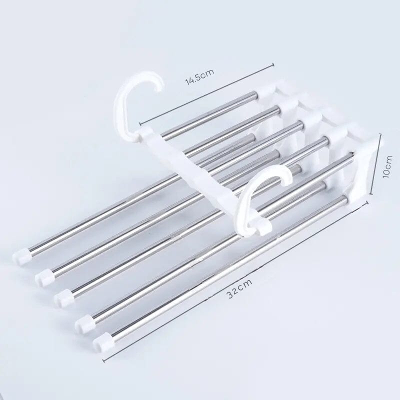 Cabide Calça Retrátil 1PC Branco Modelo Mágico Cabide Calça Retrátil 1PC Branco Modelo Mágico Design & Casa Branco