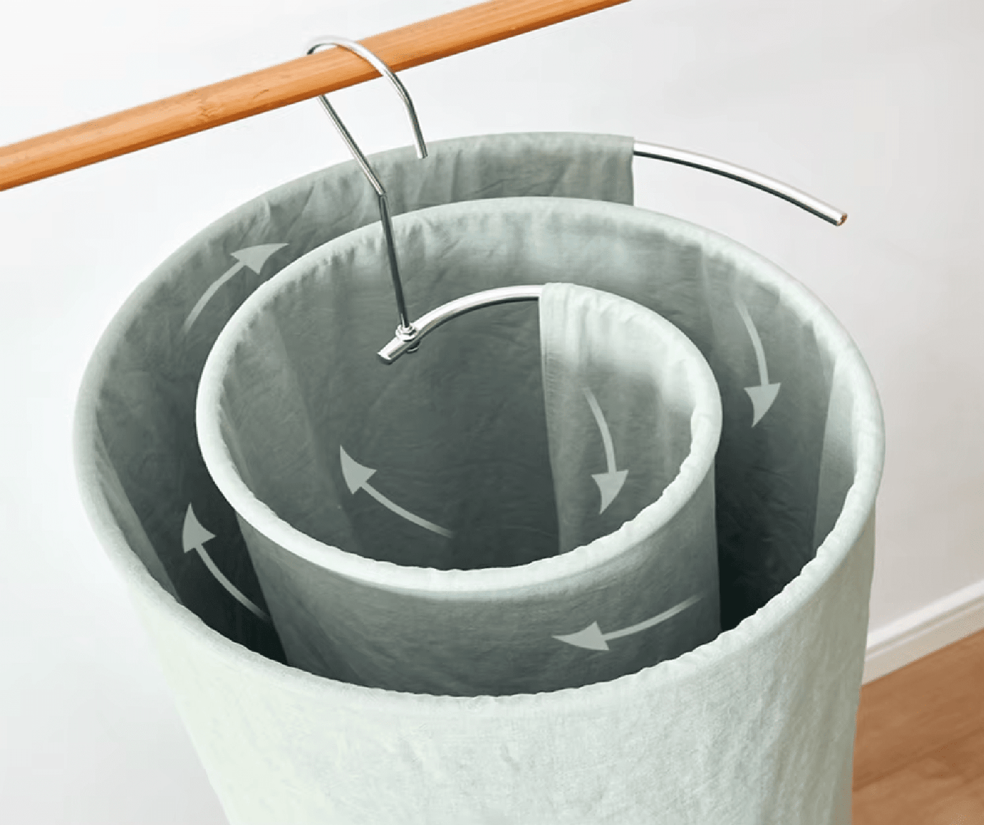 Cabide Espiral Redondo para Roupas de Cama Cabide Espiral Redondo para Roupas de Cama Design & Casa