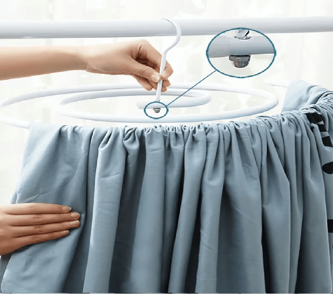 Cabide Espiral Redondo para Roupas de Cama Cabide Espiral Redondo para Roupas de Cama Design & Casa