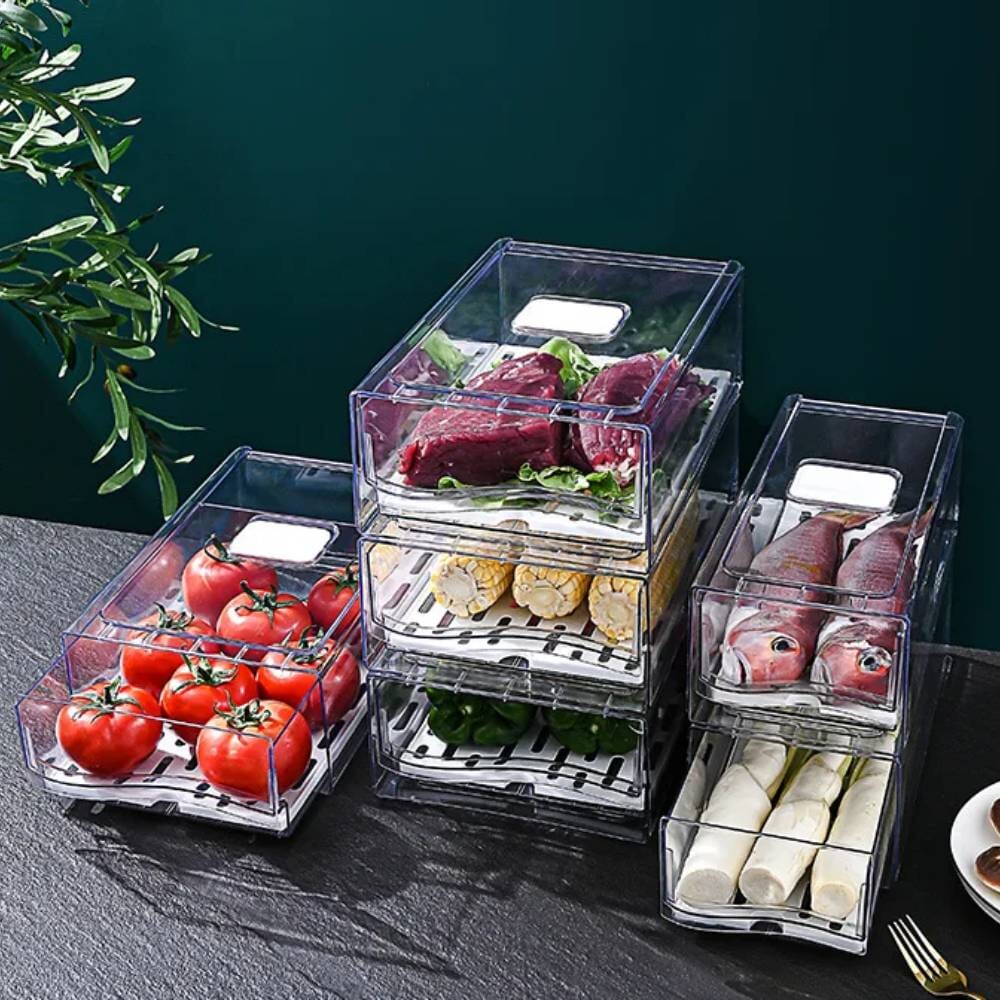 Caixa Organizadora Com Gaveta De Plástico Transparente Caixa Organizadora Com Gaveta De Plástico Transparente LightHousi