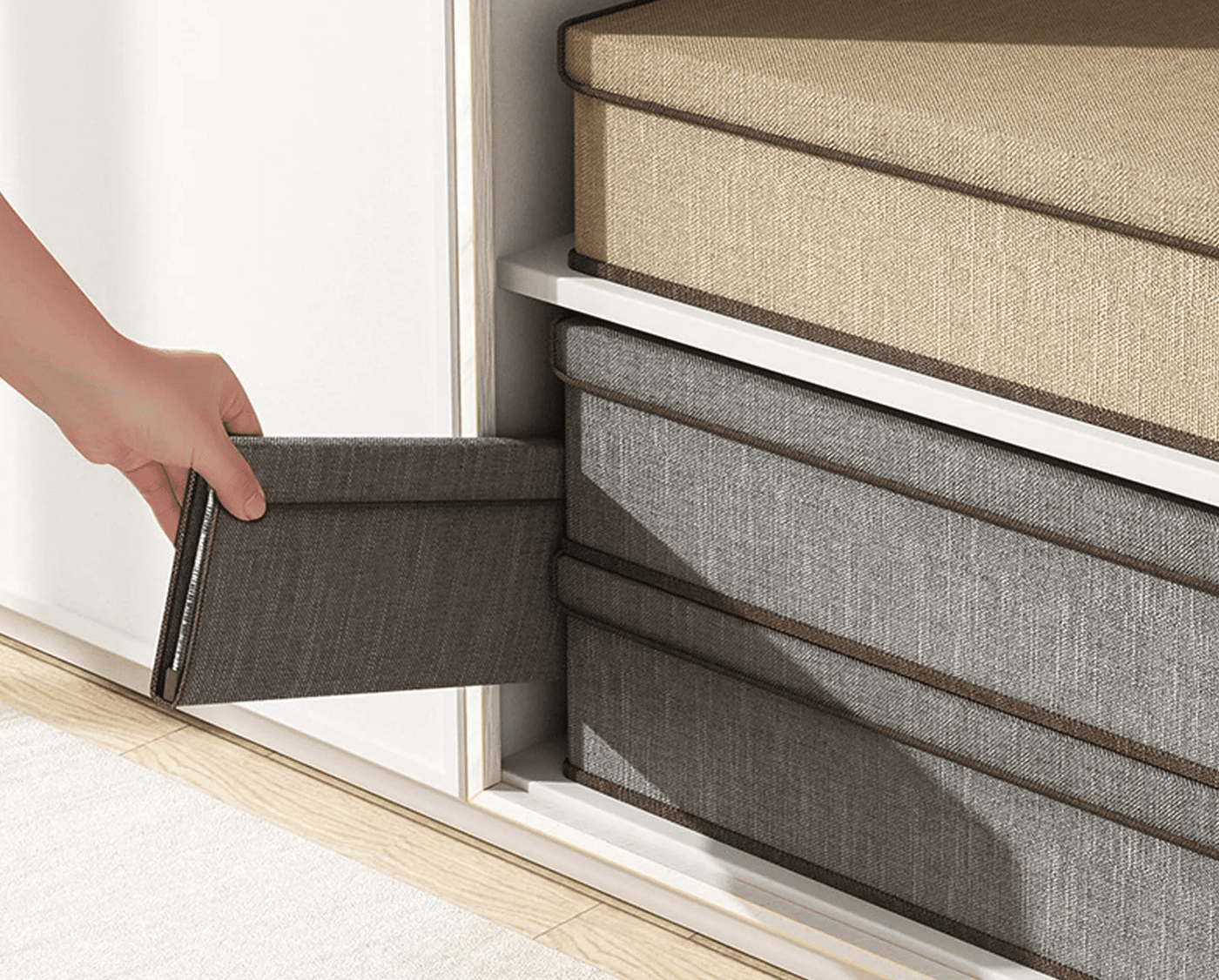 Caixa Organizadora de Armazenamento de Roupas Coleção Organização para Casa - Caixa Organizadora de Armazenamento de Roupas Design & Casa