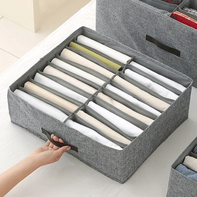 Caixa Organizadora de Armazenamento de Roupas Coleção Organização para Casa - Caixa Organizadora de Armazenamento de Roupas Design & Casa