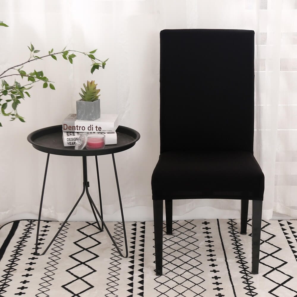 Capa para Cadeira com Ajuste Perfeito e Elástico Capa para Cadeira com Ajuste Perfeito e Elástico Design & Casa Preto