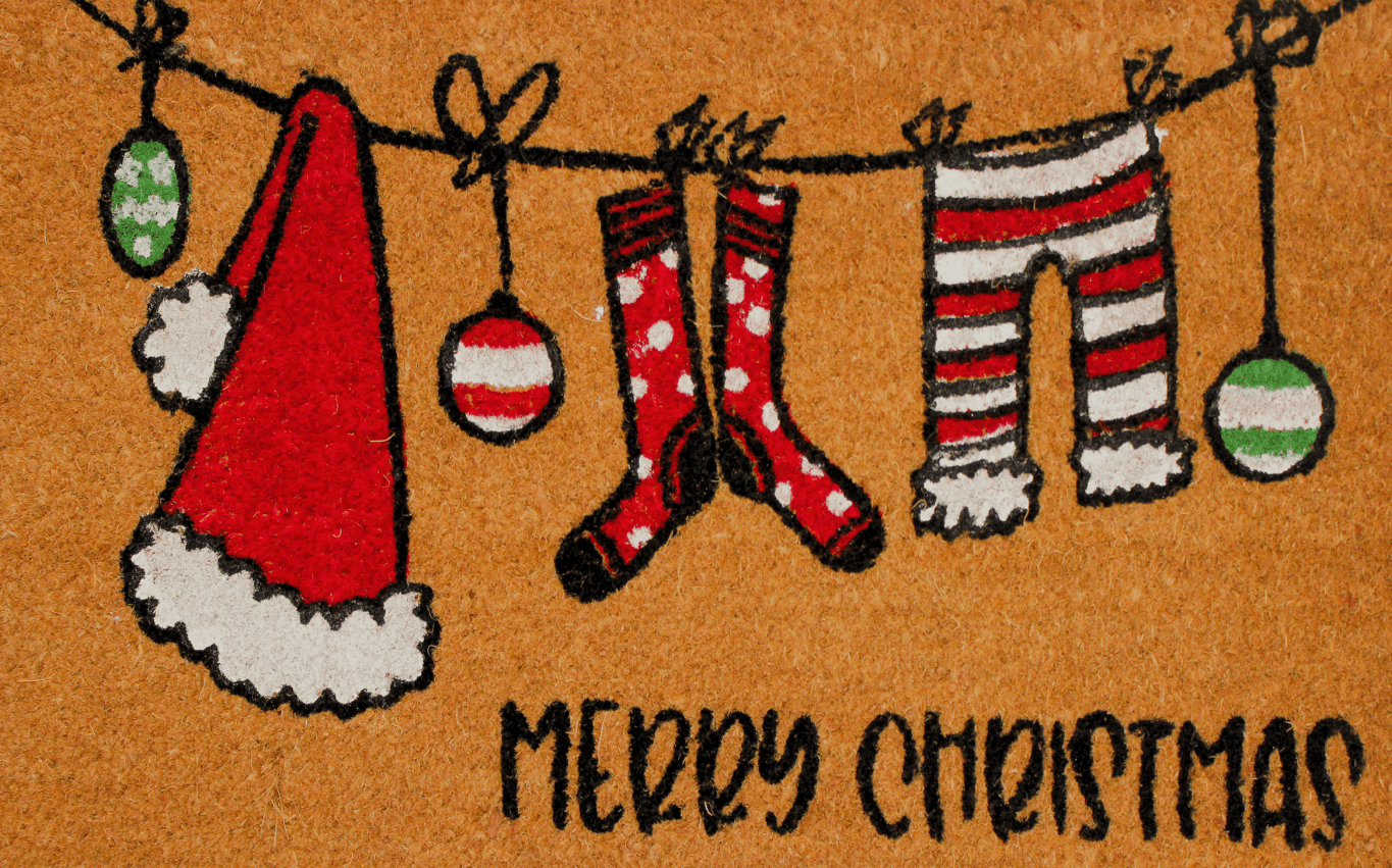 Capacho Para Porta de Entrada de Natal Capacho de Natal Design & Casa