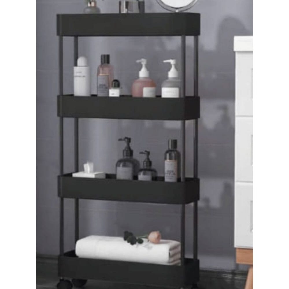 Carrinho Organizador Com Rodinhas Carrinho Organizador Com Rodinhas Design & Casa Preto P