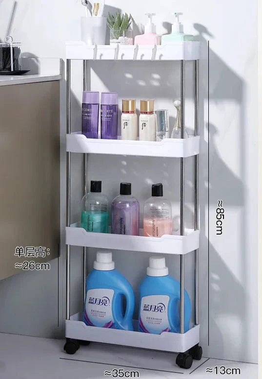 Carrinho Organizador Multiuso 4 Camadas Com Rodinha Carrinho Organizador Multiuso 4 Camadas Com Rodinha LightHousi