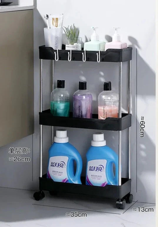 Carrinho Organizador Multiuso 4 Camadas Com Rodinha Carrinho Organizador Multiuso 4 Camadas Com Rodinha LightHousi