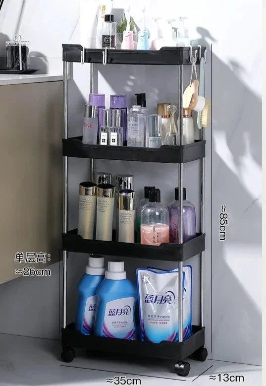 Carrinho Organizador Multiuso 4 Camadas Com Rodinha Carrinho Organizador Multiuso 4 Camadas Com Rodinha LightHousi