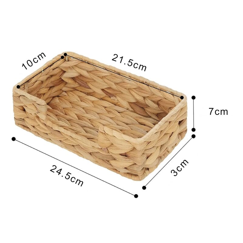 Cesta de Palha Organizadora Estilo Rattan Cesta de Palha Organizadora Estilo Rattan Design & Casa Retangular