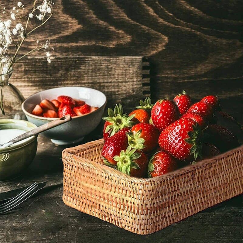 Cesto Organizador Rattan Feito a Mão Cesto Organizador Rattan Feito a Mão LightHousi