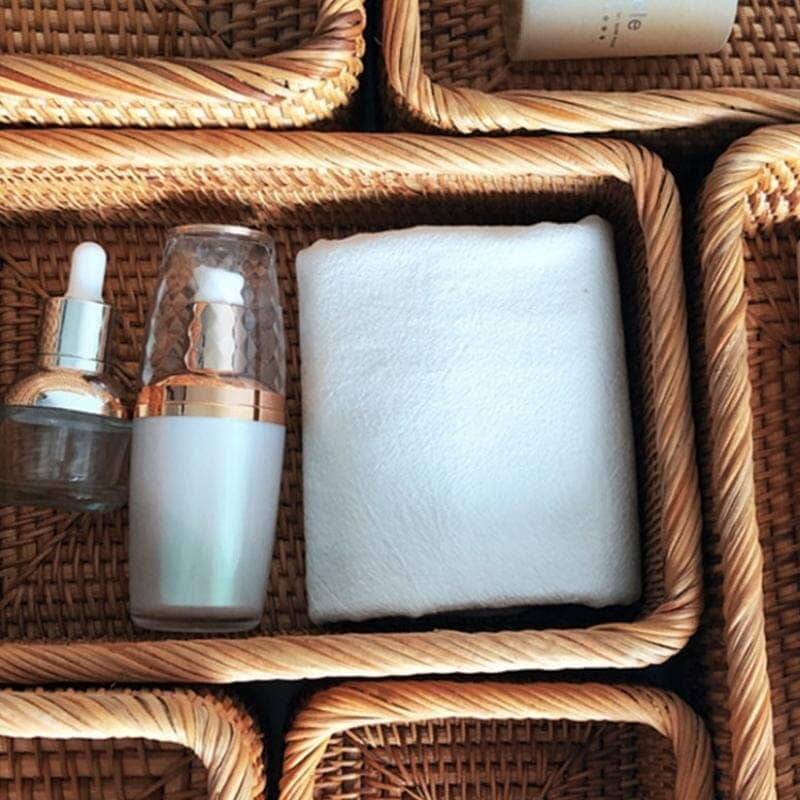 Cesto Organizador Rattan Feito a Mão Cesto Organizador Rattan Feito a Mão LightHousi