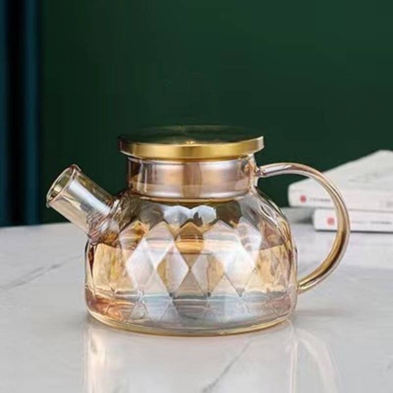 Chaleira de Vidro Borossilicato Tampa de Inox Luxo Chaleira de Vidro Borossilicato Tampa de Inox Luxo LightHousi 1000ml