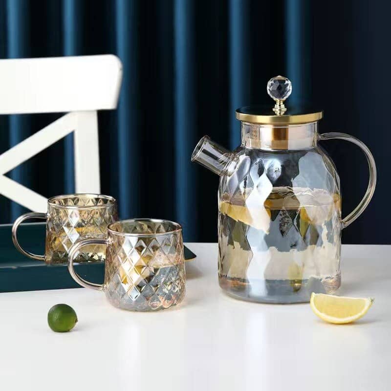 Chaleira de Vidro Borossilicato Tampa de Inox Luxo Chaleira de Vidro Borossilicato Tampa de Inox Luxo LightHousi