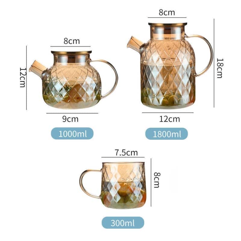 Chaleira de Vidro Borossilicato Tampa de Inox Luxo Chaleira de Vidro Borossilicato Tampa de Inox Luxo LightHousi